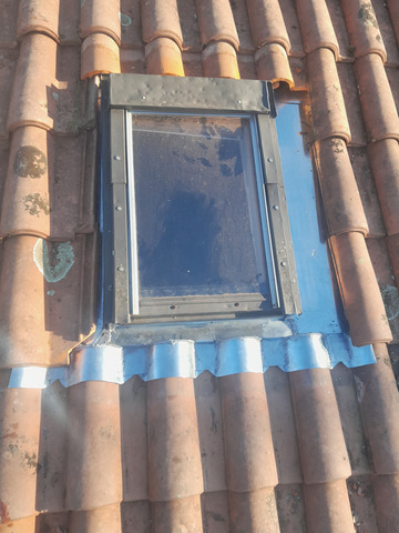 Deux retours de velux en zinc à Poucharramet
