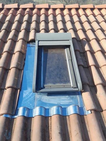Deux retours de velux en zinc à Poucharramet